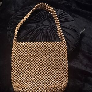 The Sak Tan Woven/beaded  Shoulder Bag